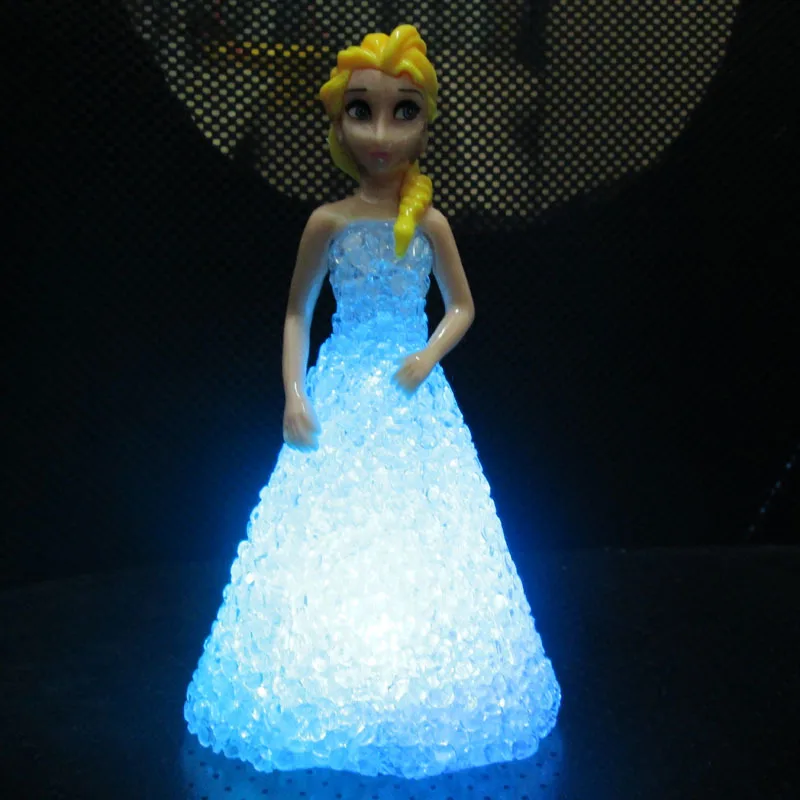 1 шт. детская игрушка Эльза Анна София светодиодный светильник с цветным