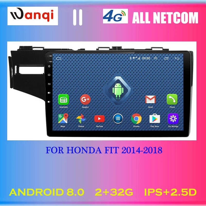 4G Lte All Netcom 9 дюймов Android 8 0 Автомобильная GPS навигация для Honda FIT JAZZ 2014 2018 поддержка