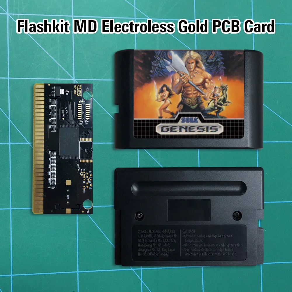 Золотой топор Flashkit MD никелевое золото схема на основе печатной платы 16 бит игры