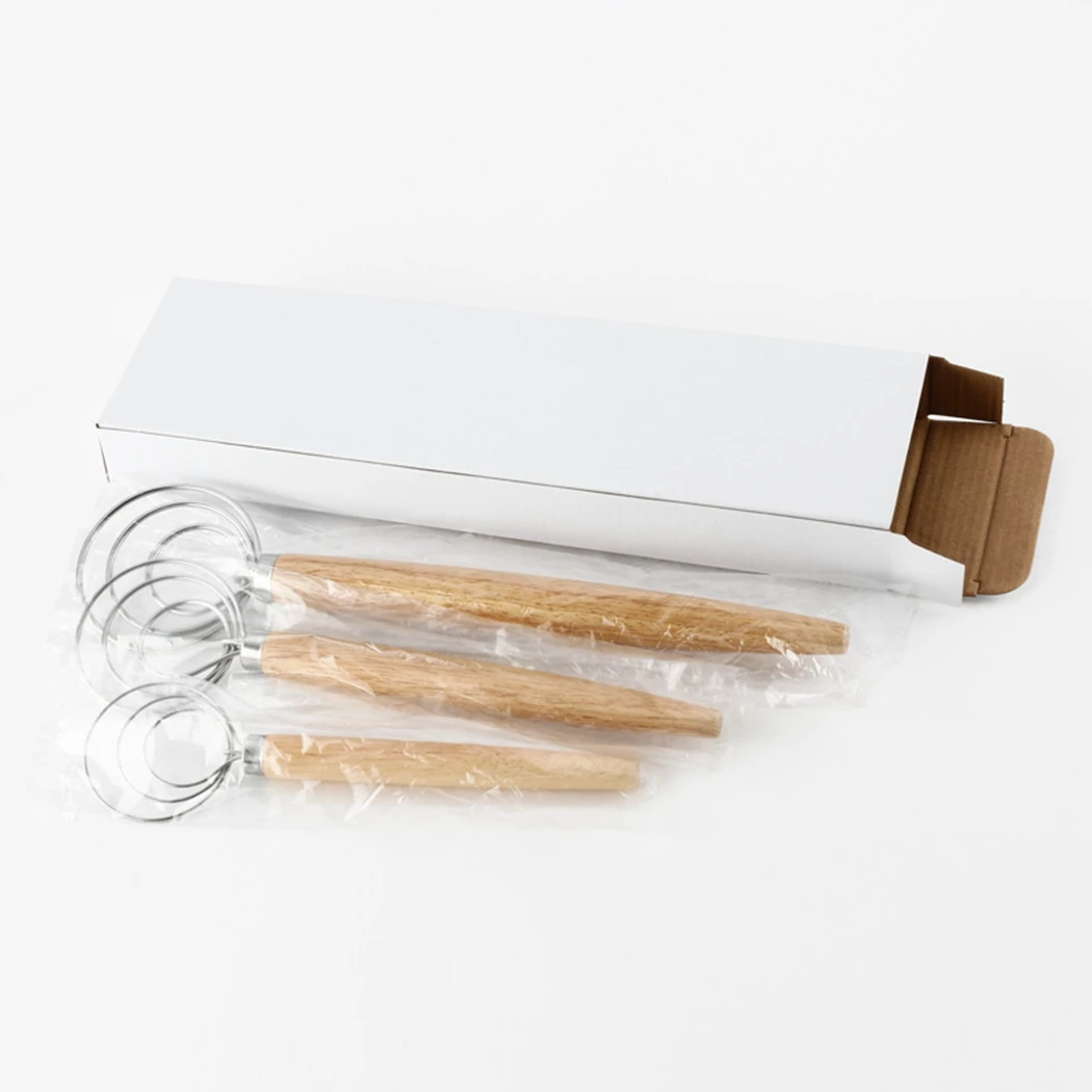 3pcs New Baking Whisk Stainless Steel 3PCS Professional Hand-Held Bread Mixer Dough Whisk Baking Pastry Tools
3pcs New Baking Whisk Stainless Steel 3PCS Professional Hand-Held Bread Mixer Dough Whisk Baking Pastry Tools
