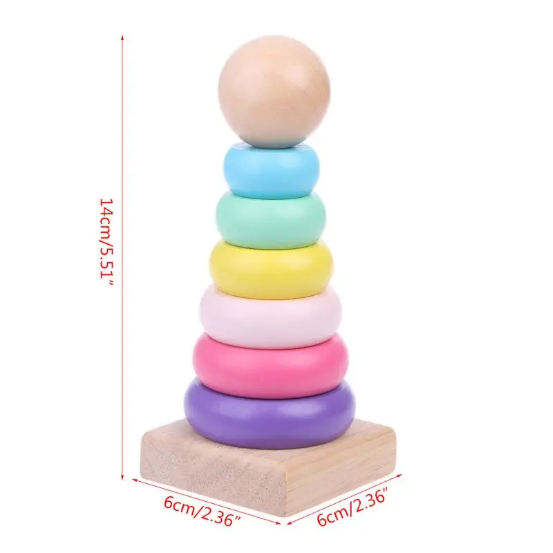New Warm Color Rainbow Stacking Ring Tower Stapelring Blocks Wood Toddler Baby Toys
New Warm Color Rainbow Stacking Ring Tower Stapelring Blocks Wood Toddler Baby Toys
