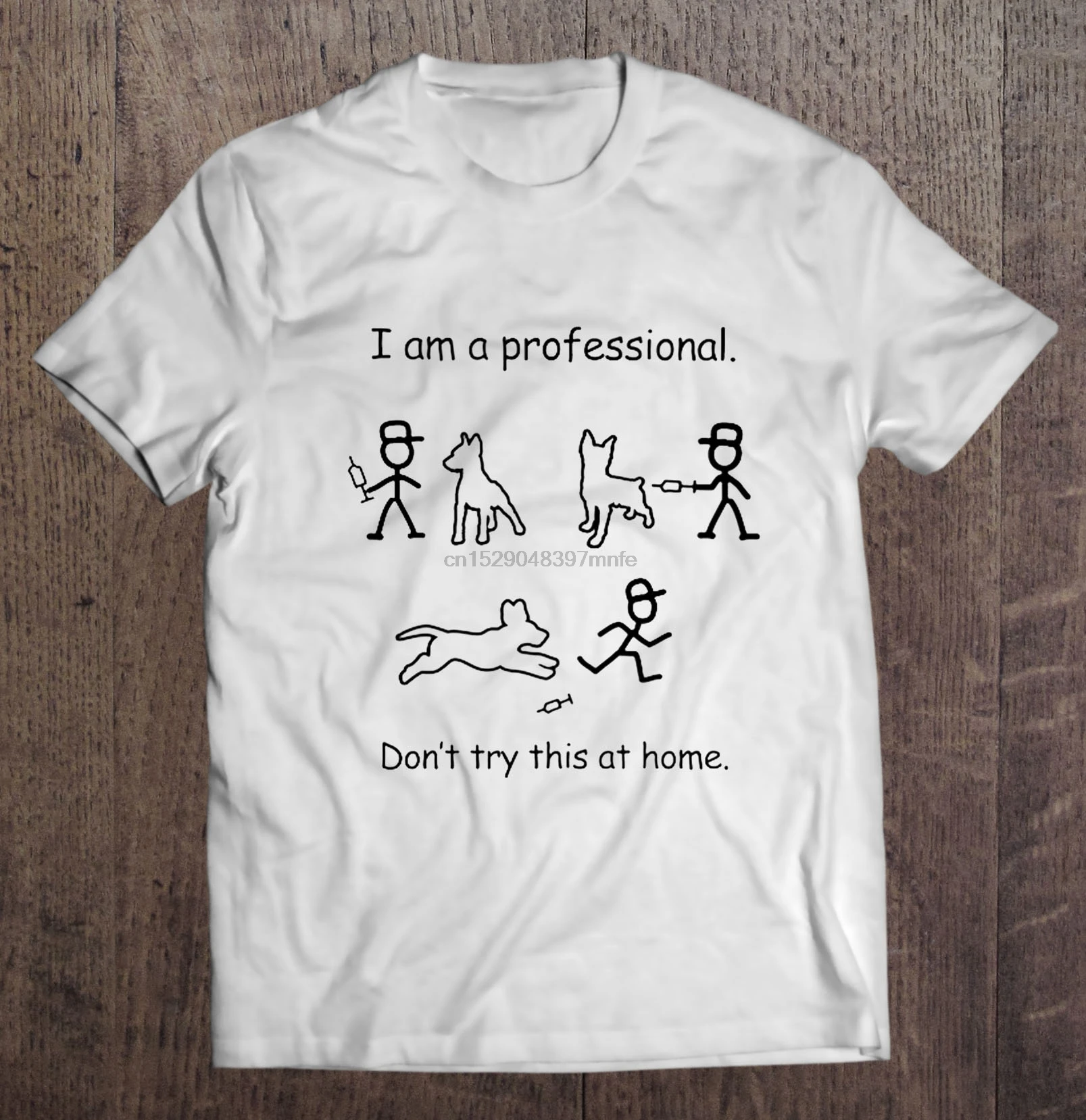 Мужская футболка I Am A Professional не пробуйте это дома Профессиональная женская Vet