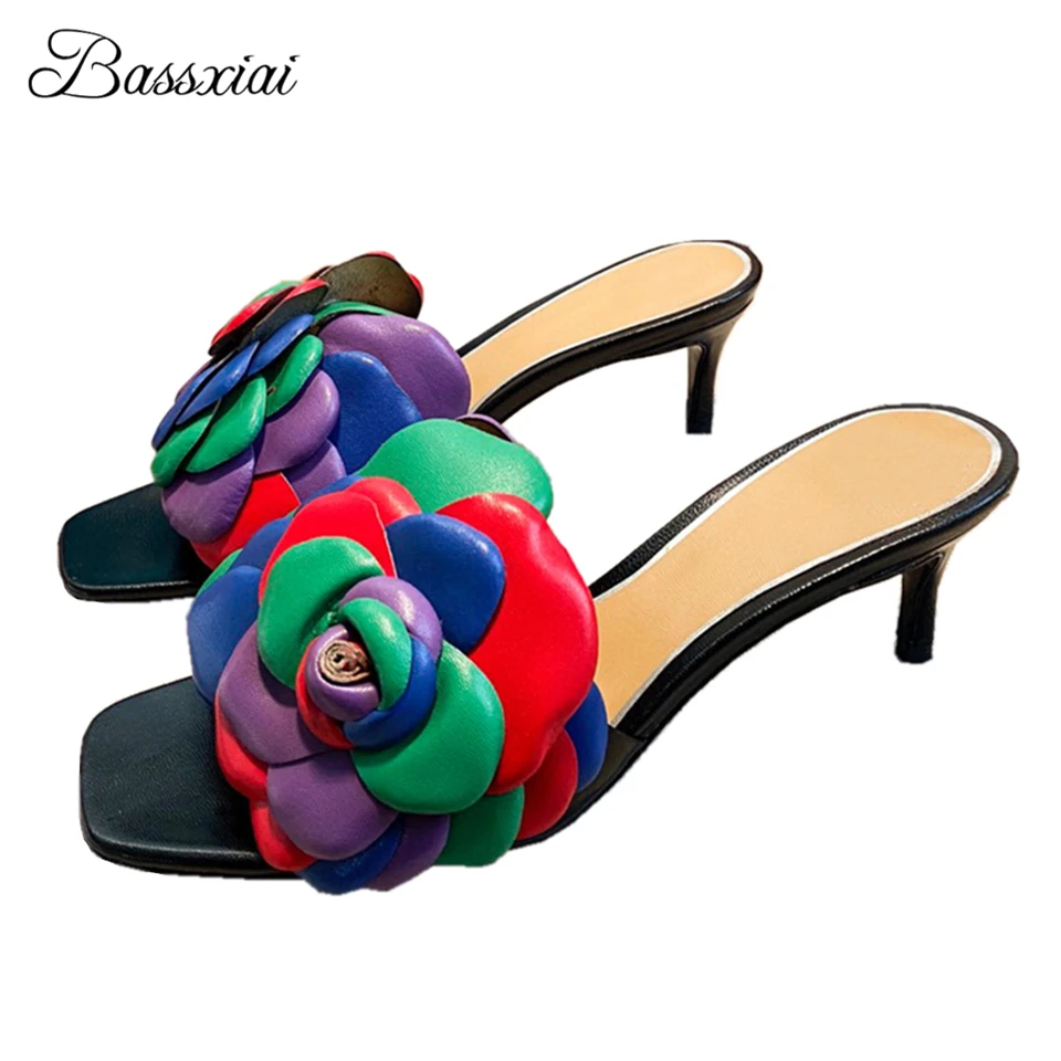 Sexy Kitten Heel Slingbacks Mules For Girls Lady Open Toe Genuine Leather Flower Slip-on Summer Sandals Women
Sexy Kitten Heel Slingbacks Mules For Girls Lady Open Toe Genuine Leather Flower Slip-on Summer Sandals Women