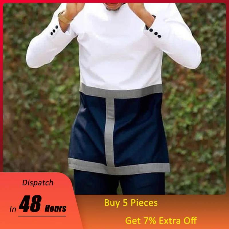 Color Block Men Muslim Thobe Islamic Arabic Clothing Long Sleeve Shirt Tops Saudi Arabia Traditional Costumes Men Clothing
Color Block Men Muslim Thobe Islamic Arabic Clothing Long Sleeve Shirt Tops Saudi Arabia Traditional Costumes Men Clothing