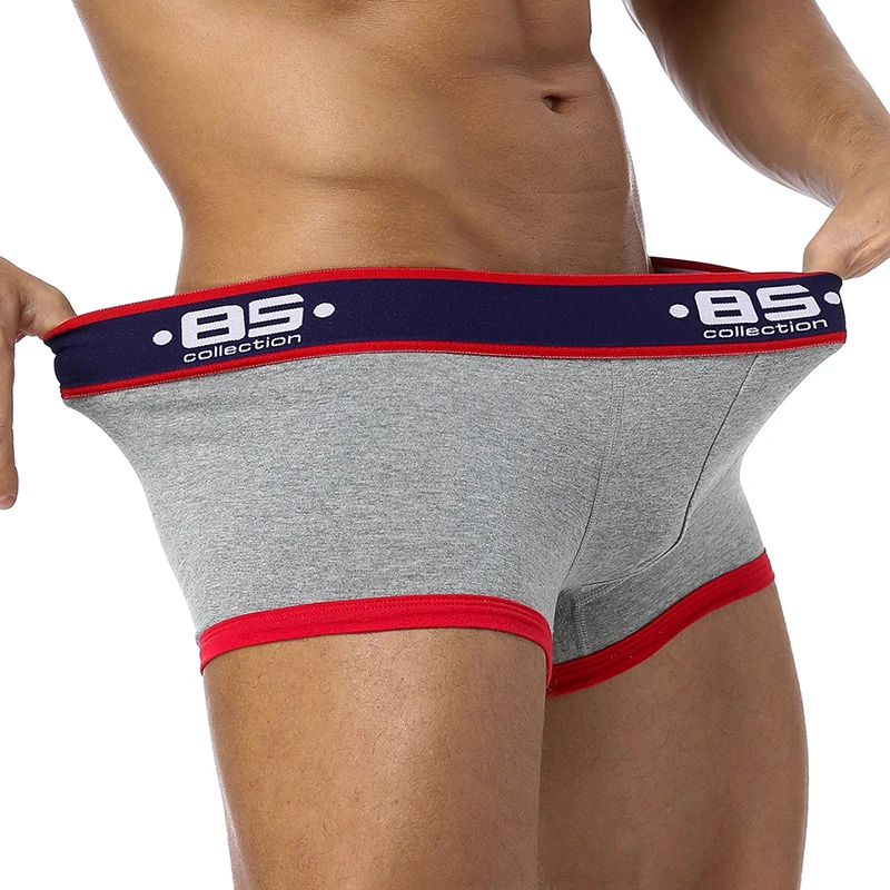 BS Brand Boxer Sissy sexy Men Cotton Breathable Underpants Underwear Cueca Male Panties Cuecas boxershorts cueca masculina | Мужская