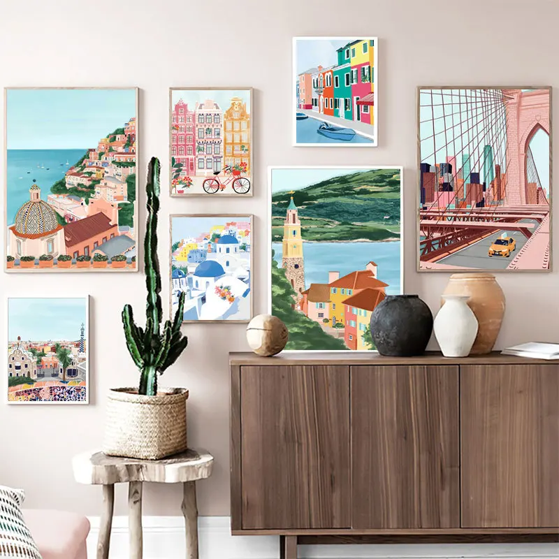 Modern Landscape Canvas Art Painting Anime City Castle Telephone Beauty Illustration Poster Living Room Cute Architectural Paint
Modern Landscape Canvas Art Painting Anime City Castle Telephone Beauty Illustration Poster Living Room Cute Architectural Paint