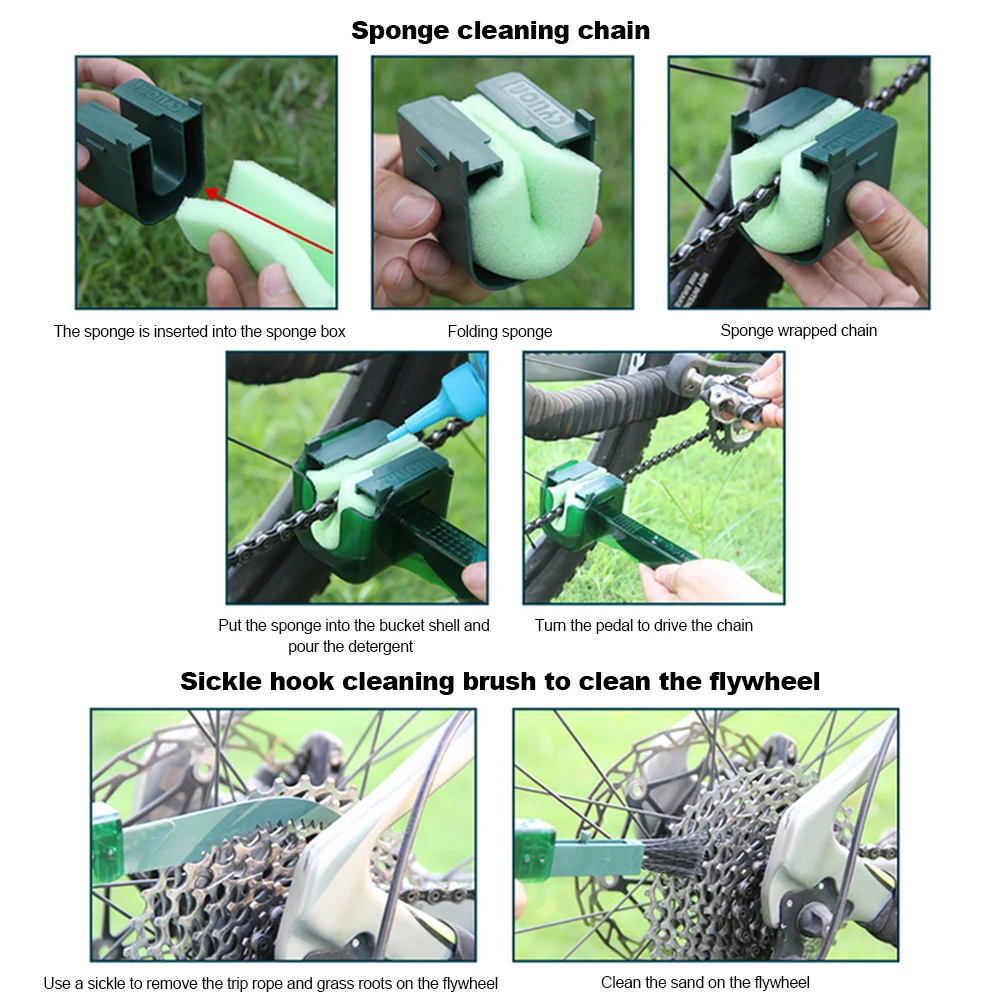 Bike Chain Cleaner Bicycle Chain Cleaning Tool Flywheel Cassette Clean Kit Bicycle Chain Scrubber
Bike Chain Cleaner Bicycle Chain Cleaning Tool Flywheel Cassette Clean Kit Bicycle Chain Scrubber