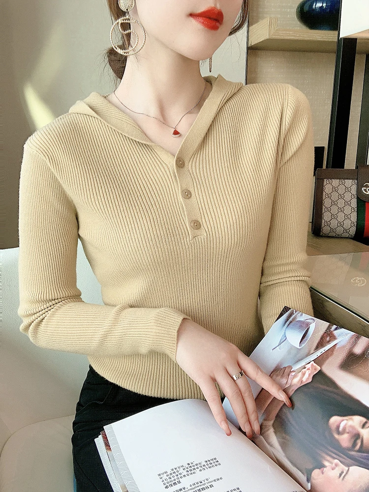 Hooded sweater spring and autumn clothing 2021 new ladies sweater slim slimming pullover blouse with a bottoming shirt
Hooded sweater spring and autumn clothing 2021 new ladies sweater slim slimming pullover blouse with a bottoming shirt