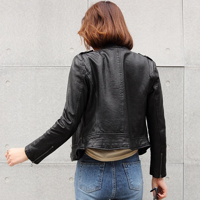 Real Leather Jiacket Woman Genuine Sheepskin Coats for Ladies Short Slim Autumn Jackets Famale Chaqueta Piel Mujer SQQ99
Real Leather Jiacket Woman Genuine Sheepskin Coats for Ladies Short Slim Autumn Jackets Famale Chaqueta Piel Mujer SQQ99