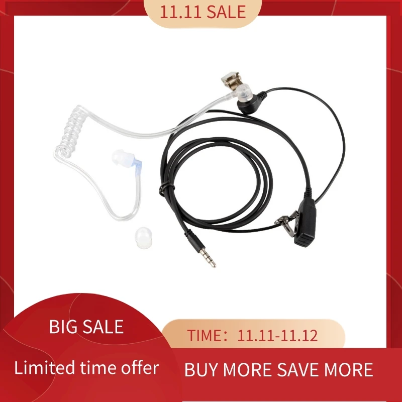 Surveillance Security Clear Coiled Acoustic Air Tube Earpiece PTT for iPhone Samsung Huawei HTC LG Sony Mobile Phone
Surveillance Security Clear Coiled Acoustic Air Tube Earpiece PTT for iPhone Samsung Huawei HTC LG Sony Mobile Phone