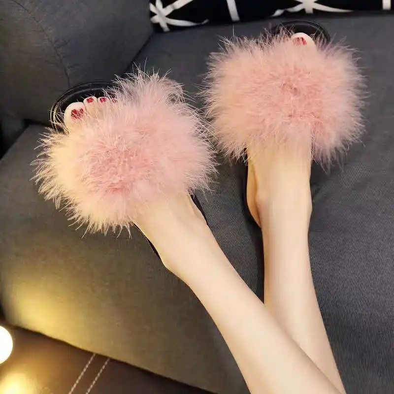 Summer Women's Slippers, Fashion Plush, Mid-heel Women's Shoes, Thick-soled Slippers, Round Head Women's Sandals And Slippers
Summer Women's Slippers, Fashion Plush, Mid-heel Women's Shoes, Thick-soled Slippers, Round Head Women's Sandals And Slippers