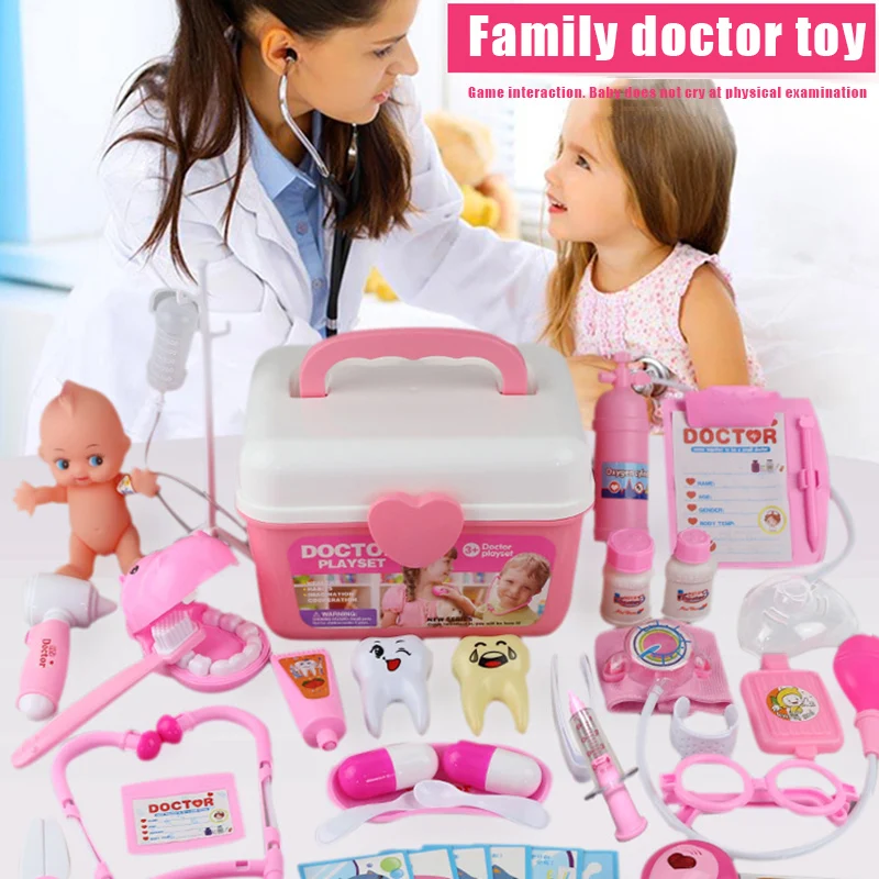2019 New 44pcs/set Kids Pretend Play Toy Set Pretend Doctor Simulation Clinic Appliances with Storage Box
2019 New 44pcs/set Kids Pretend Play Toy Set Pretend Doctor Simulation Clinic Appliances with Storage Box