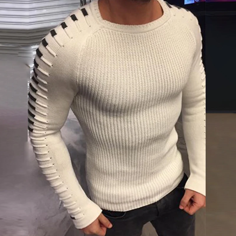 Fashion Mens Round-Neck Knitted Sweaters Autumn Winter Casual Solid Warm Slim Tops Harajuku Long Sleeve Pullover Male Streetwear
Fashion Mens Round-Neck Knitted Sweaters Autumn Winter Casual Solid Warm Slim Tops Harajuku Long Sleeve Pullover Male Streetwear