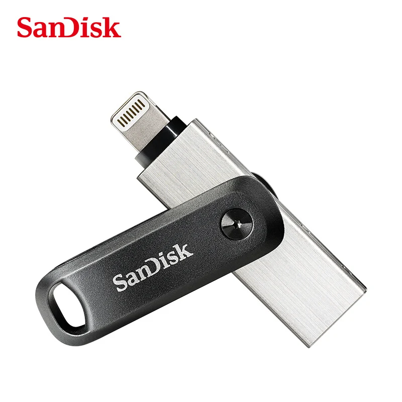 

SanDisk SDIX60N USB3.0 USB Flash Drive Dual-Purpose Swivel 256GB 128GB Metal U Disk OTG Lightning Connector For iPhone /iPad/PC