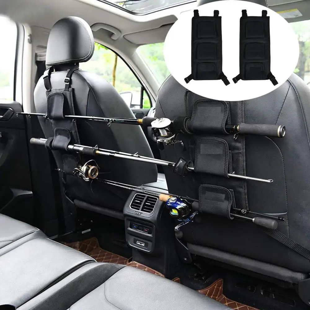 

2 Pcs Fishing Rod Holder Carrier For Vehicle Backseat Holders 3 Poles Suitable For Car Most Models Fishing Tackle Tool