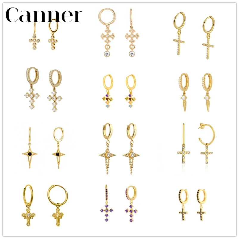 Canner Huggie Earrings Sterling Silver Earrings Piercing Loops Cross Earrings For Women Jewelry Gifts Pendientes Plata 925 W5
Canner Huggie Earrings Sterling Silver Earrings Piercing Loops Cross Earrings For Women Jewelry Gifts Pendientes Plata 925 W5