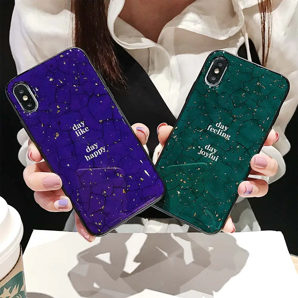 Роскошный чехол KISSCASE с буквенным принтом для iPhone XR XS MAX X 8 7 Plus золотой фольгой