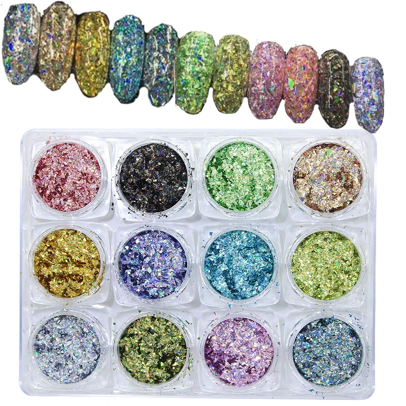1 Lot 12 Boxes Ultra-thin Nail Powders Glitter Sequins laser colorful peacock powder nail DIY decoration foil paper MHQC01-12
1 Lot 12 Boxes Ultra-thin Nail Powders Glitter Sequins laser colorful peacock powder nail DIY decoration foil paper MHQC01-12