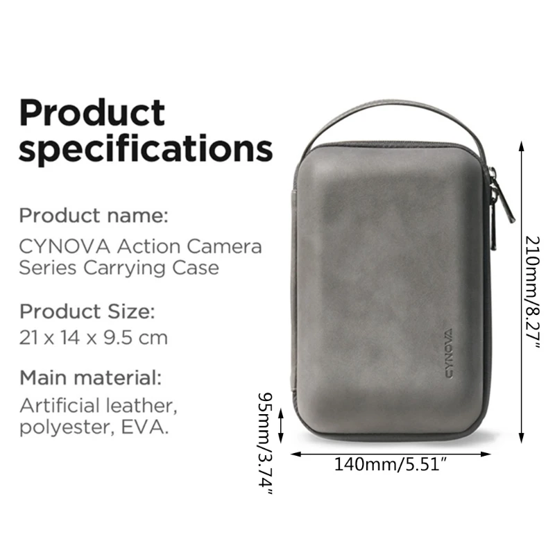 1 Pc Waterproof Storage Case Hard EVA Portable Travel Box Mini Carrying Bag Compatible with Cynova Action Camera Accessories
1 Pc Waterproof Storage Case Hard EVA Portable Travel Box Mini Carrying Bag Compatible with Cynova Action Camera Accessories