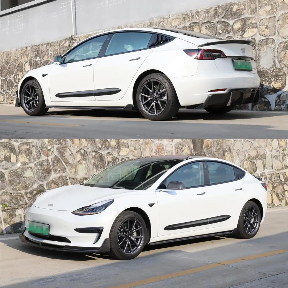 LUCKEASY автомобильные аксессуары экстерьер для Tesla модель 3 мокрый карбоновый