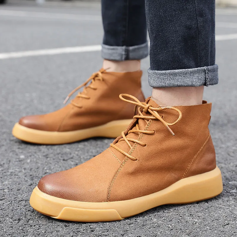 Boty Spring Casual Shoes Zapatos Casuales Men's Boots Sapato Genuine Leather Men Sneaker Western Mens Causal
Boty Spring Casual Shoes Zapatos Casuales Men's Boots Sapato Genuine Leather Men Sneaker Western Mens Causal