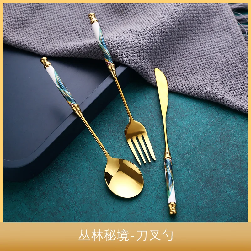 Design Gold Vintage Tableware Dinner Sets Dishes Creativity Birthday Cutlery Set Camping Sztucce Zestaw Kitchen Supplies BK50DC
Design Gold Vintage Tableware Dinner Sets Dishes Creativity Birthday Cutlery Set Camping Sztucce Zestaw Kitchen Supplies BK50DC