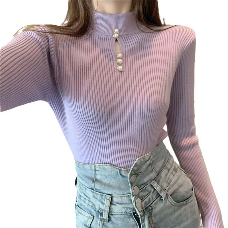 Spring and Autumn 2021 New Western Style Shirt Half Turtleneck Knitted Top Women's Inner Wear Fashion Hollowed-out Long Sleeve
Spring and Autumn 2021 New Western Style Shirt Half Turtleneck Knitted Top Women's Inner Wear Fashion Hollowed-out Long Sleeve