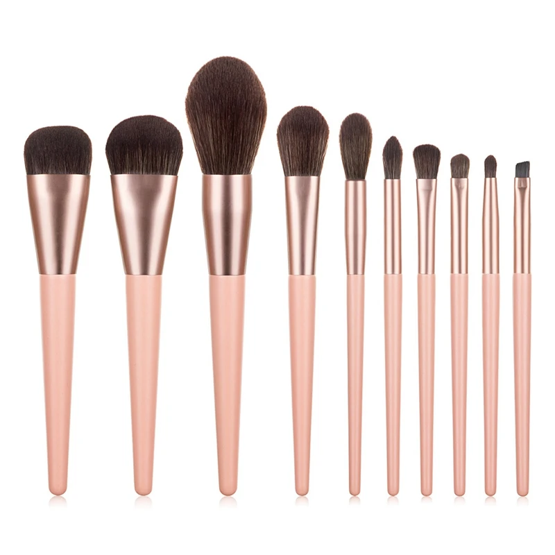 10Pcs Makeup Brush Set Concealer Blush Eyeshadow Foundation Powder Sculpting Eyebrow Wood Handle Make Up Brushes
10Pcs Makeup Brush Set Concealer Blush Eyeshadow Foundation Powder Sculpting Eyebrow Wood Handle Make Up Brushes