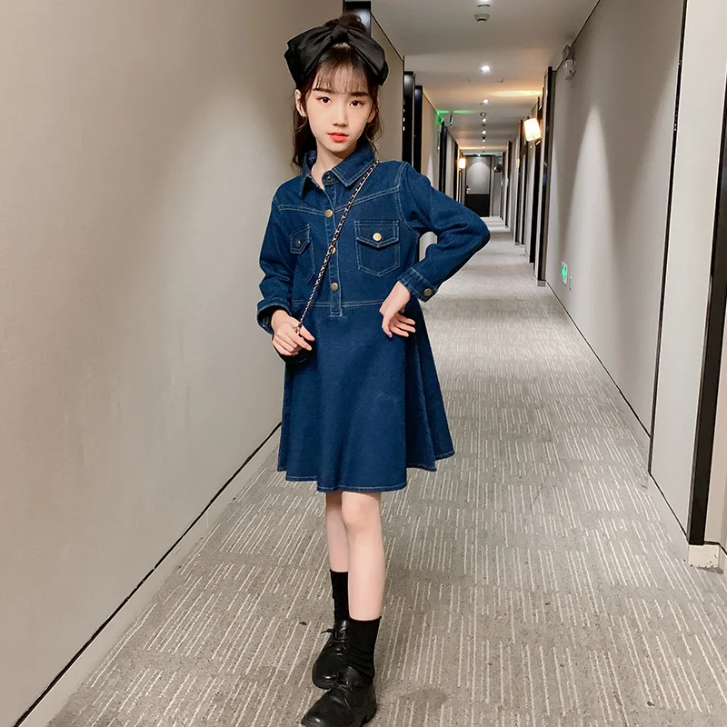 Casual Baby Girls Denim Dresses Autumn New Fashion Long Sleeve Kids Dresses Cute Children Clothes Toddler Girls Outfits Vestidos
Casual Baby Girls Denim Dresses Autumn New Fashion Long Sleeve Kids Dresses Cute Children Clothes Toddler Girls Outfits Vestidos