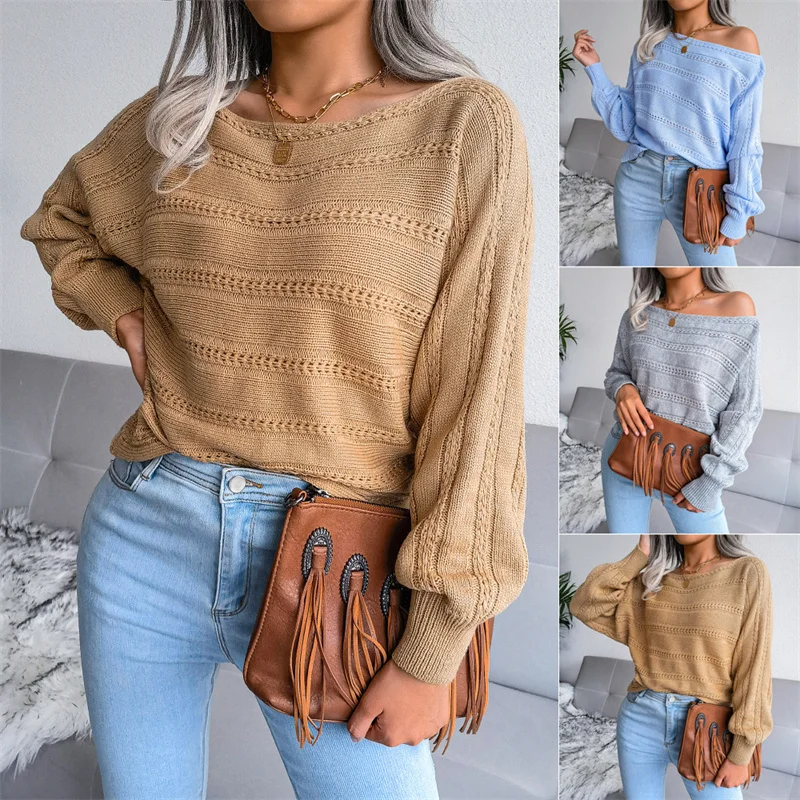 2022 Autumn Women Sexy Hollow Out Off Shoulder Sweater Elegant Loose Knitted Pullovers Female Casual Solid Y2K Sweaters Chic Top
2022 Autumn Women Sexy Hollow Out Off Shoulder Sweater Elegant Loose Knitted Pullovers Female Casual Solid Y2K Sweaters Chic Top