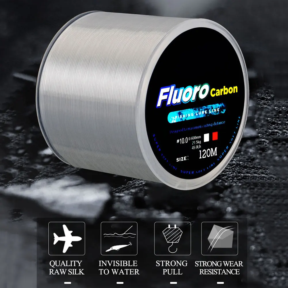 120M Fishing Line Carbon Fiber Coating Nylon String Cord Clear Fluorocarbon Strong Fishing Wire Fishing Equipment
120M Fishing Line Carbon Fiber Coating Nylon String Cord Clear Fluorocarbon Strong Fishing Wire Fishing Equipment