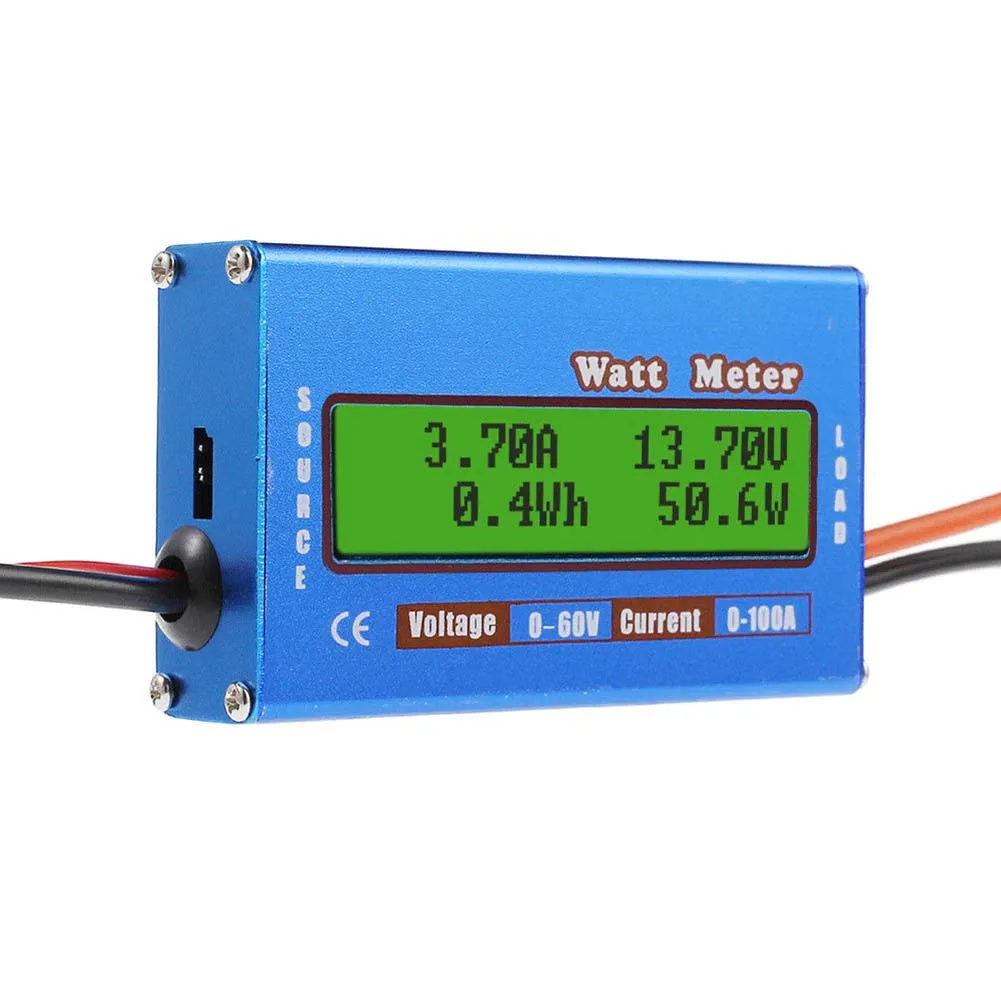 Digital Monitor LCD Watt Meter 60V/100A DC Ammeter RC Battery Power Amp Analyzer SP99
Digital Monitor LCD Watt Meter 60V/100A DC Ammeter RC Battery Power Amp Analyzer SP99