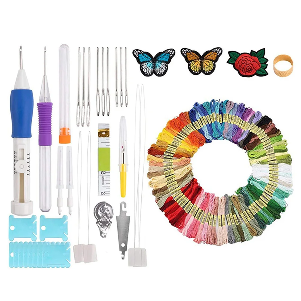 Punch Needle Embroidery Set Craft Tools Set with 100 Colors Threads for DIY Sewing and Cross Stitch Project MJJ88
Punch Needle Embroidery Set Craft Tools Set with 100 Colors Threads for DIY Sewing and Cross Stitch Project MJJ88