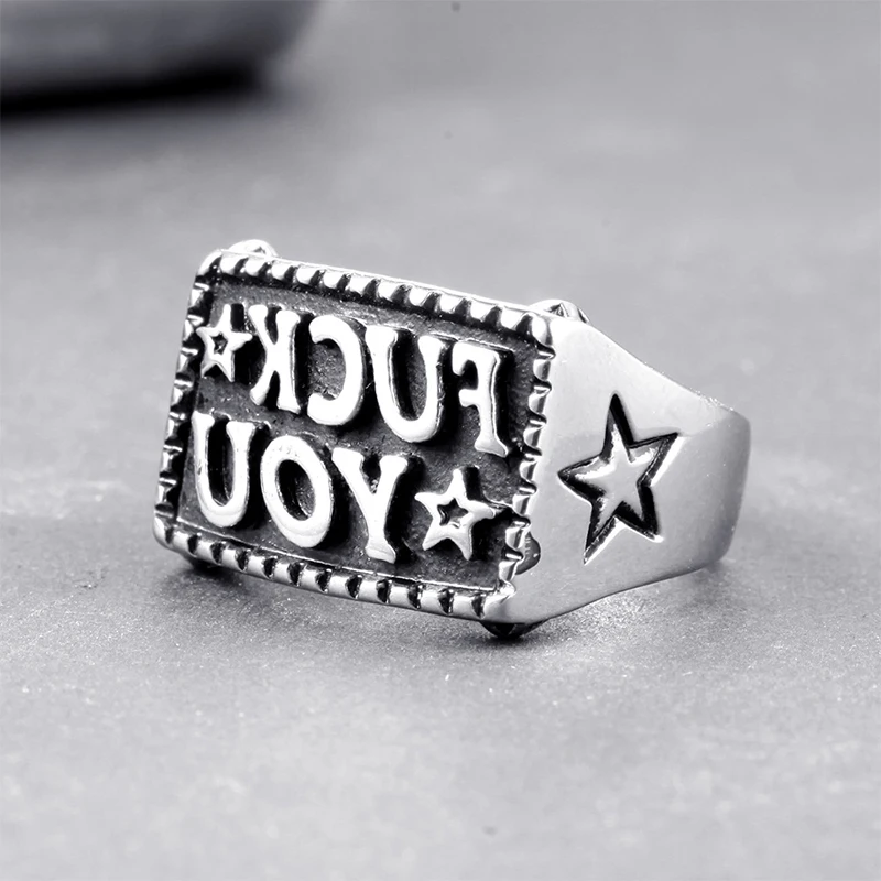 Personality Men's Letter Ring Popular Fashion Stainless Steel Letter Jewelry Biker Accessories Boyfriend Gift Wholesale
Personality Men's Letter Ring Popular Fashion Stainless Steel Letter Jewelry Biker Accessories Boyfriend Gift Wholesale