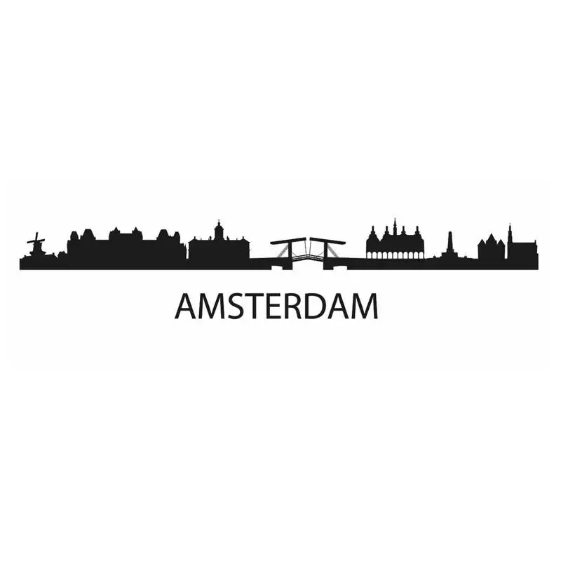 AMSTERDAM Skyline Decal Wall Sticker Vinyl Stickers Decor Mural Art Living Room Home Decoration Landmark Skyline Wall Decal
AMSTERDAM Skyline Decal Wall Sticker Vinyl Stickers Decor Mural Art Living Room Home Decoration Landmark Skyline Wall Decal