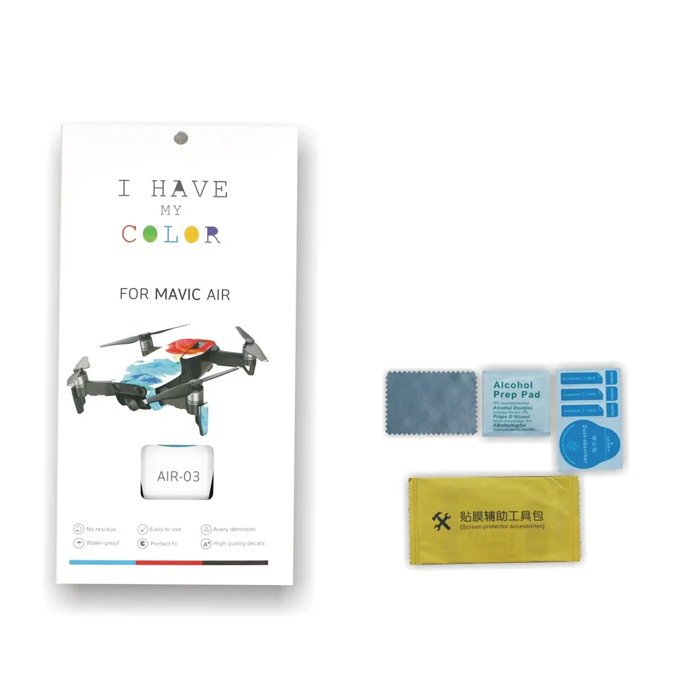 PVC Waterproof Sticker Drone Body Shell Protection Skin Decals For DJI MAVIC AIR 20J Drop Shipping 
PVC Waterproof Sticker Drone Body Shell Protection Skin Decals For DJI MAVIC AIR 20J Drop Shipping