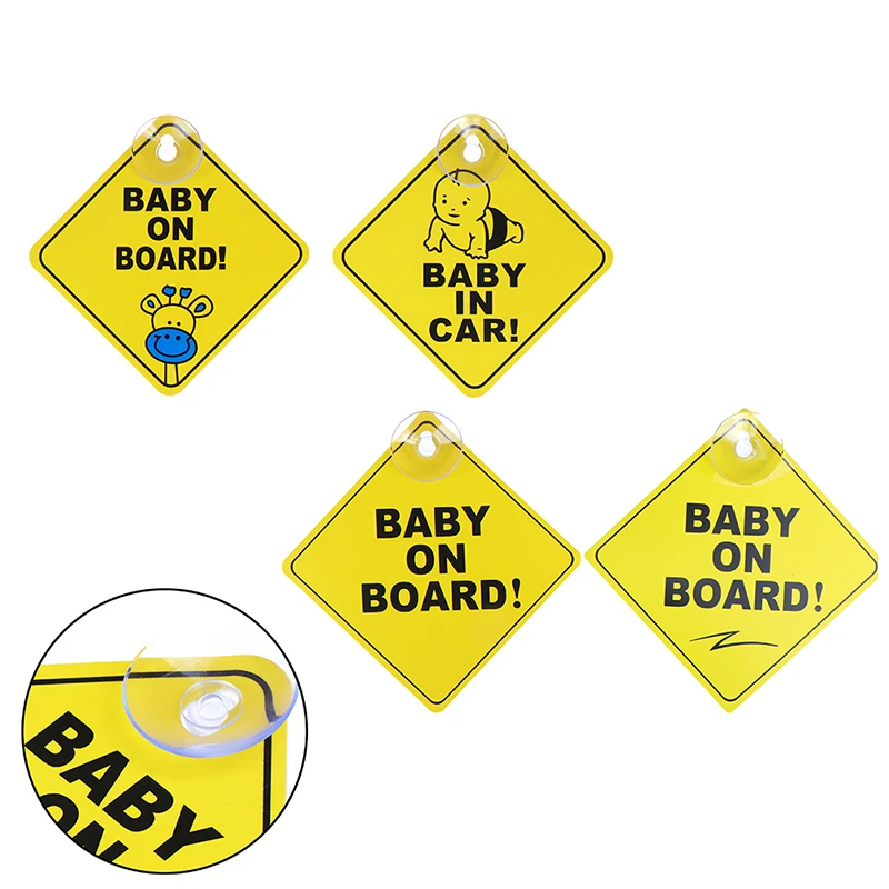 1PC Baby On Board Sign With Suction Cup Car Window Yellow REFLECTIVE Warning Sign 12CM Safe Driving Accesorios
1PC Baby On Board Sign With Suction Cup Car Window Yellow REFLECTIVE Warning Sign 12CM Safe Driving Accesorios
