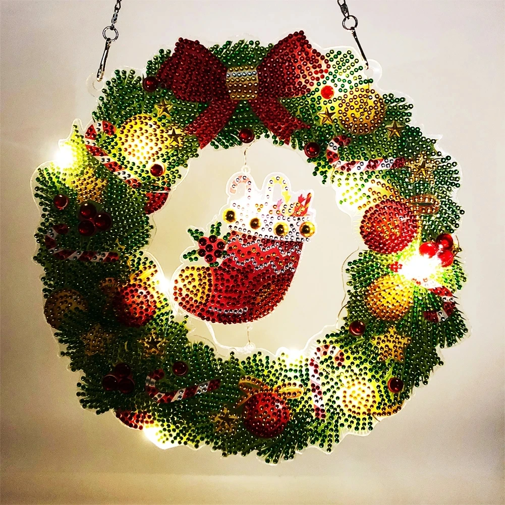 Diamond Painting Wreath with LED Light DIY Cross Stitch Art Craft Diamond Embroidery Kit Christmas Home Wall Decor
Diamond Painting Wreath with LED Light DIY Cross Stitch Art Craft Diamond Embroidery Kit Christmas Home Wall Decor