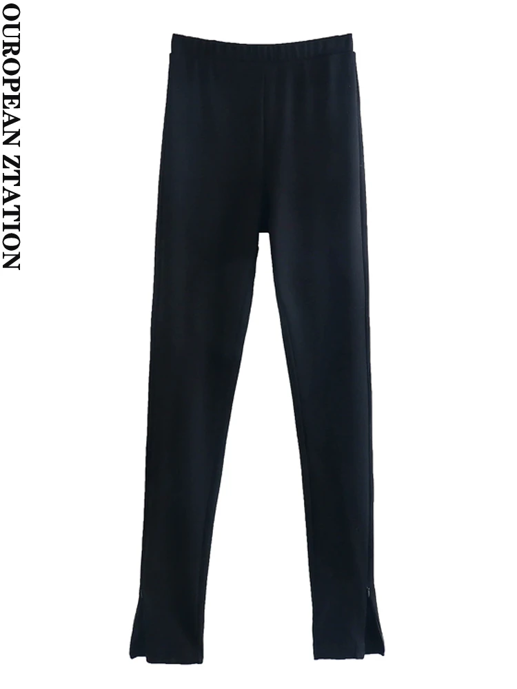 Women 2022 za fashion new side slit zip high-stretch pencil pants vintage high elastic waist female trousers mujer
Women 2022 za fashion new side slit zip high-stretch pencil pants vintage high elastic waist female trousers mujer