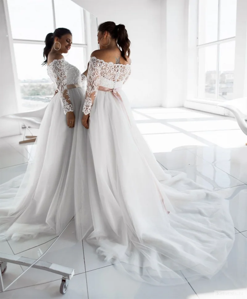 Plus Size A Line Wedding Dress For Women 2022 Bateau Neck Full Sleeve Country Bridal Gown Long Tulle Boho Bride Formal Wear
Plus Size A Line Wedding Dress For Women 2022 Bateau Neck Full Sleeve Country Bridal Gown Long Tulle Boho Bride Formal Wear