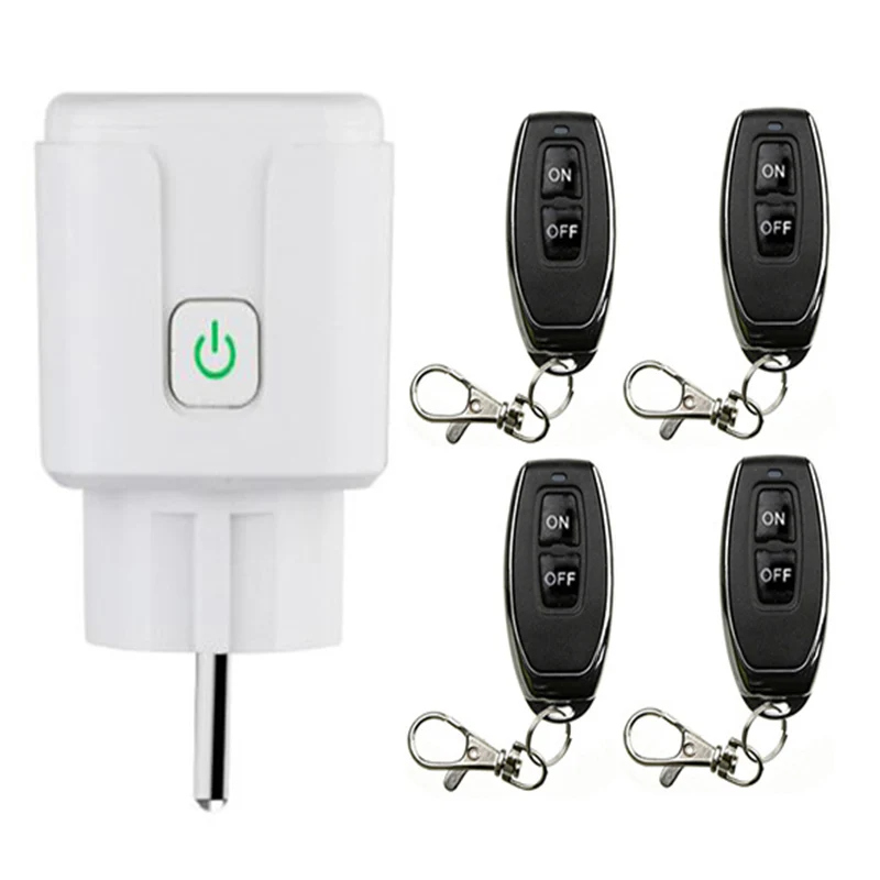 RF Remote control socket AC110V 220v European standard plugs with transmitter distance 20m EU Standard 433mhz power
RF Remote control socket AC110V 220v European standard plugs with transmitter distance 20m EU Standard 433mhz power