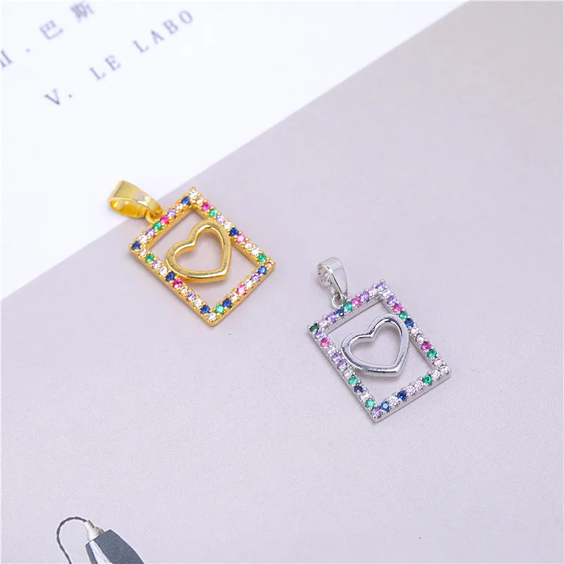 Handmade Necklace Findings Inlaid Zirconia Five-pointed Star Heart Pendants For DIY Bracelets Charms Accessories Jewelry Makings
Handmade Necklace Findings Inlaid Zirconia Five-pointed Star Heart Pendants For DIY Bracelets Charms Accessories Jewelry Makings