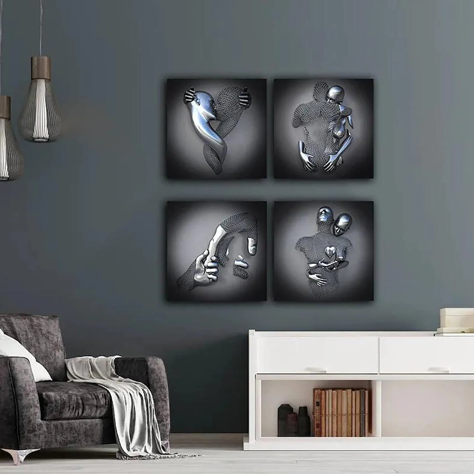40*40cm Abstract Metal Figure Sculpture Canvas Painting Hanging Painting Printing Core Room Decoration Accessories Cuadros
40*40cm Abstract Metal Figure Sculpture Canvas Painting Hanging Painting Printing Core Room Decoration Accessories Cuadros
