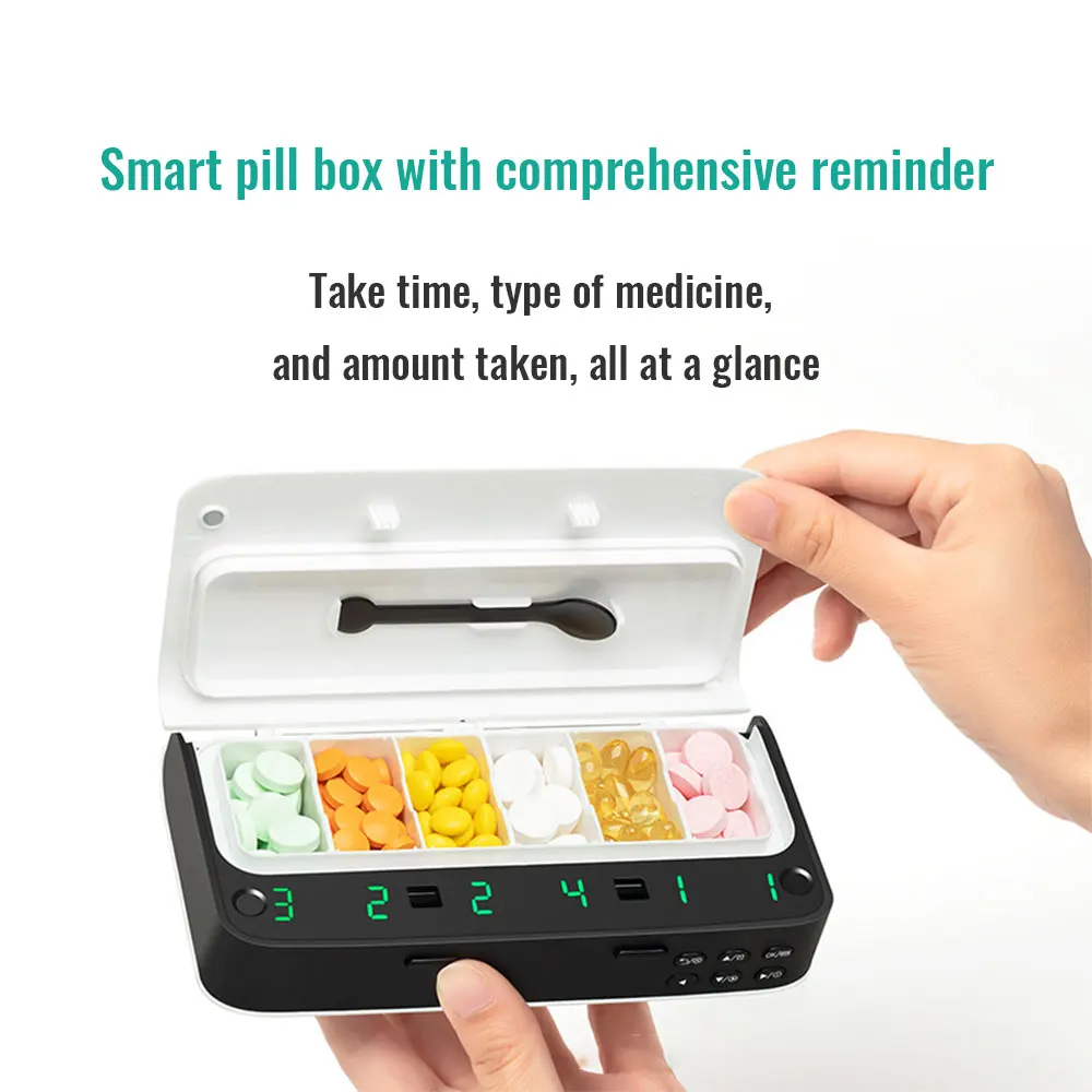 Timed Alarm Clock Reminder Medicine Pills Box Pill Boxes Portable Travel Medicine Storage Pill Cases Vitamins Container Plastic
Timed Alarm Clock Reminder Medicine Pills Box Pill Boxes Portable Travel Medicine Storage Pill Cases Vitamins Container Plastic