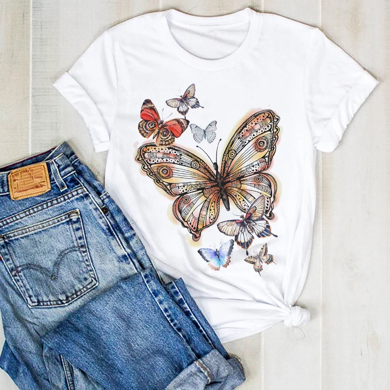 Women Lady Summer Butterfly Cute Fashion 90s Print Ladies T Tee Tshirt Womens Female Top Shirt Clothes Graphic Clothing T-shirt
Women Lady Summer Butterfly Cute Fashion 90s Print Ladies T Tee Tshirt Womens Female Top Shirt Clothes Graphic Clothing T-shirt