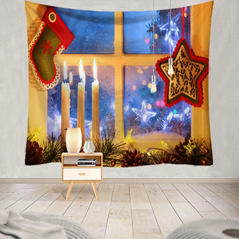 Снежинки Санта Клаус зимняя Ночная подвесная ткань одеяло для камина подарки для дома Рождественский гобелен
Снежинки Санта Клаус зимняя Ночная подвесная ткань одеяло для камина подарки для дома Рождественский гобелен