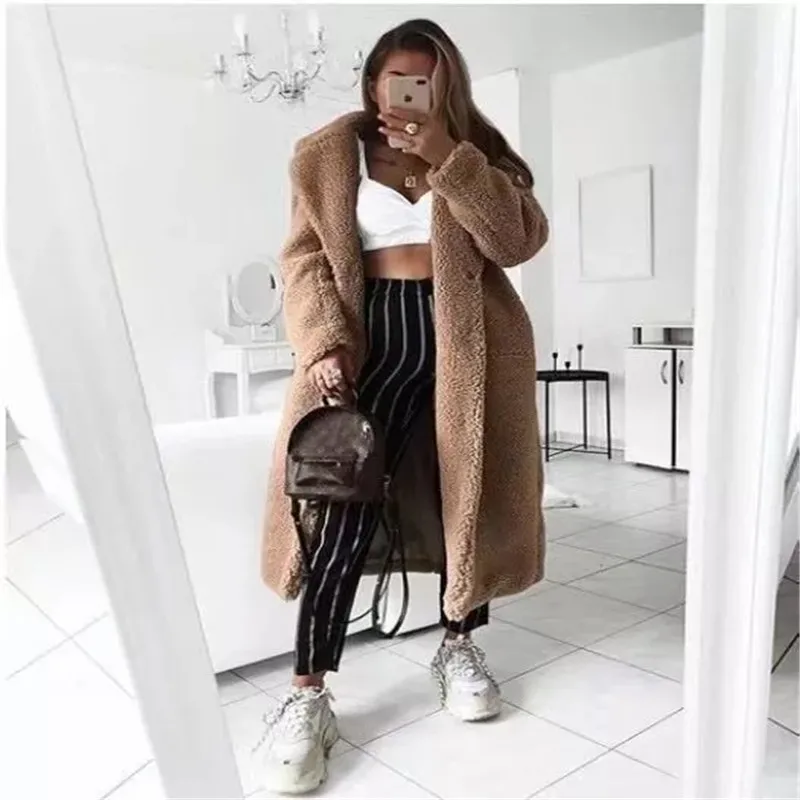 Faux fur teddy coat women 2020 autumn and winter casual plus size long coat women thick warm jacket oversized fur
Faux fur teddy coat women 2020 autumn and winter casual plus size long coat women thick warm jacket oversized fur