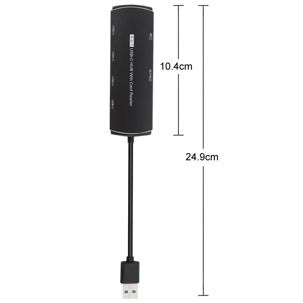 Pohiks Carder Reader OTG Adapter USB Splitter 6-in-1 USB 3.0 Hub Card Reader Expansion Adapter Splitter Suitable for Macbook Pro
Pohiks Carder Reader OTG Adapter USB Splitter 6-in-1 USB 3.0 Hub Card Reader Expansion Adapter Splitter Suitable for Macbook Pro