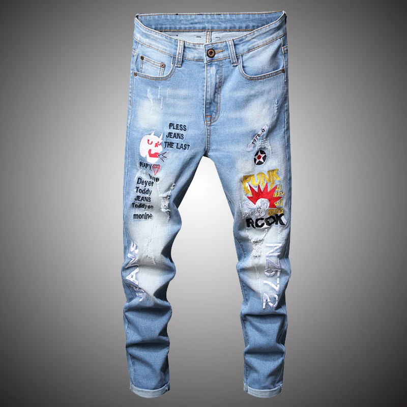 2020 New Fashion Skull Embroidery Jeans Denim Pants Men Embroidered Skinny Jeans Male Casual Streetwear Denim Trousers BP021
2020 New Fashion Skull Embroidery Jeans Denim Pants Men Embroidered Skinny Jeans Male Casual Streetwear Denim Trousers BP021