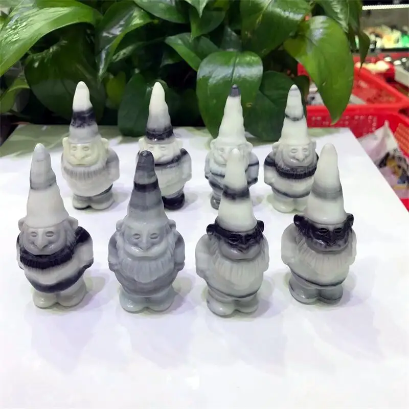 

1PC New Arrival!!!Natural Quartz Crystal Santa Claus Hand Carved Tai Chi Jade Healing Christmas Gifts Home Decoration
